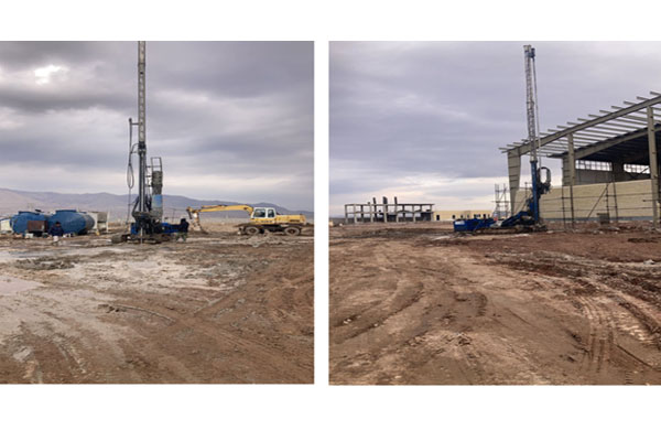  اجرای بهسازی خاک پروژه کارخانه دام و طیور تبریز